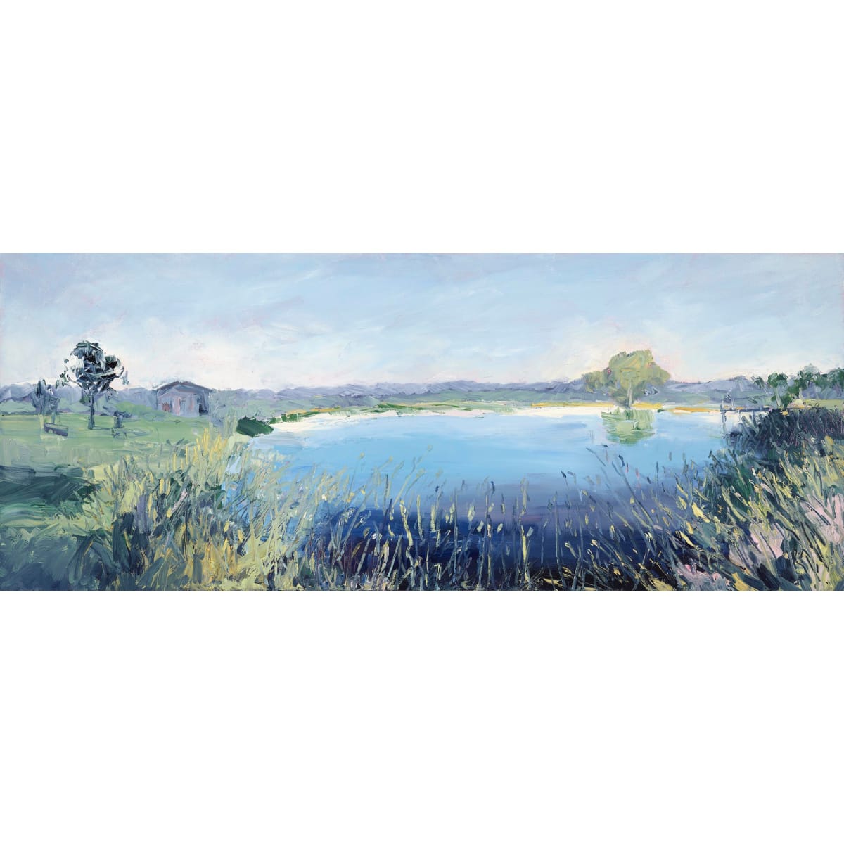 Reflections on Vineyard Dam - Mudgee by Meredith Howse Art 