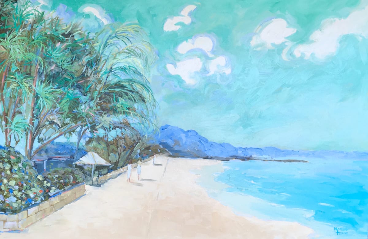 Noosa Beach Board Walk 2 by Meredith Howse Art 