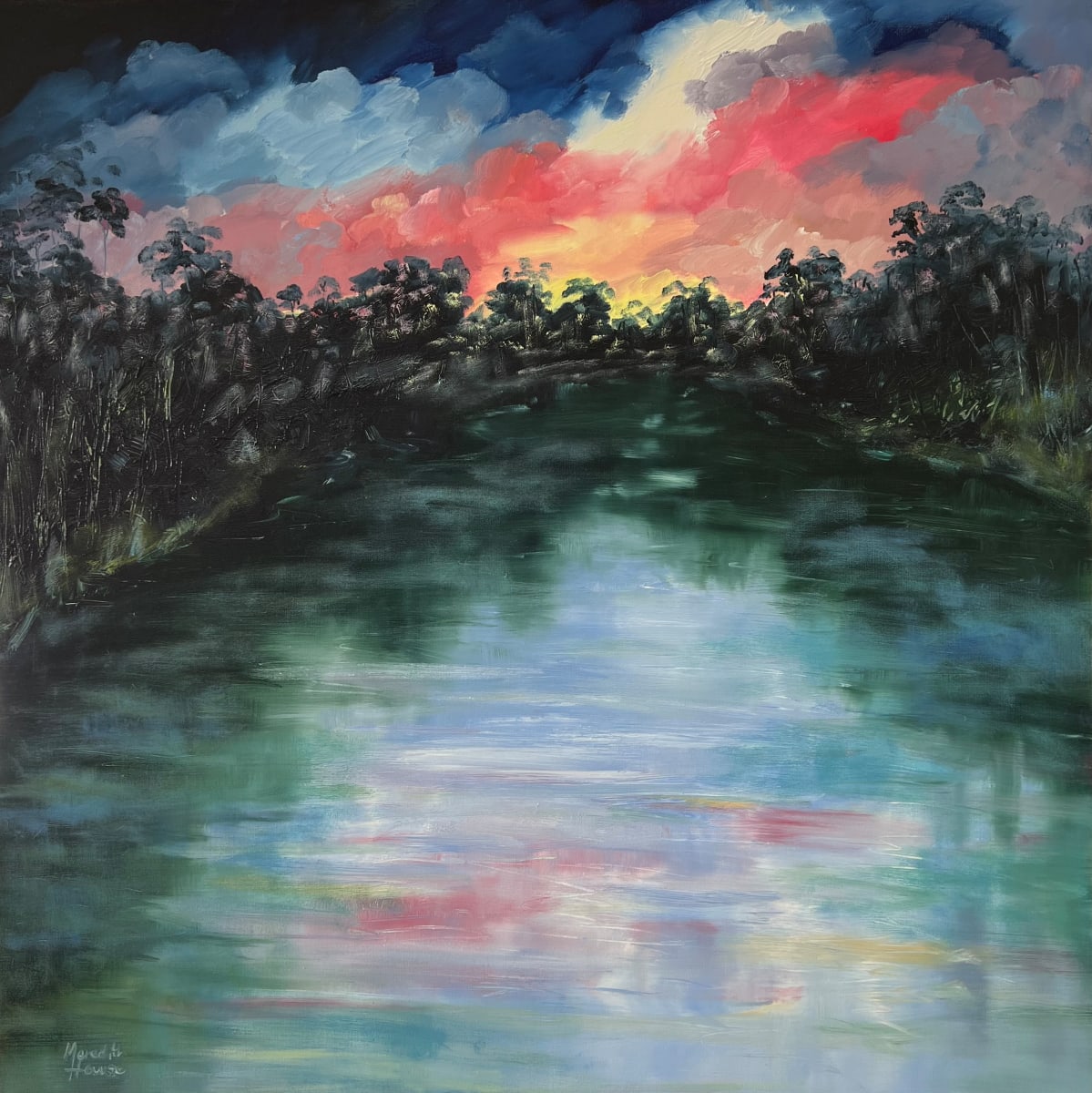Sundown over Dumaresq by Meredith Howse Art 