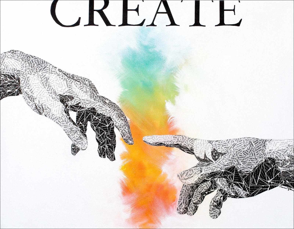 Create by Susan Clifton  Image: Create- Creation of Adam inspired.