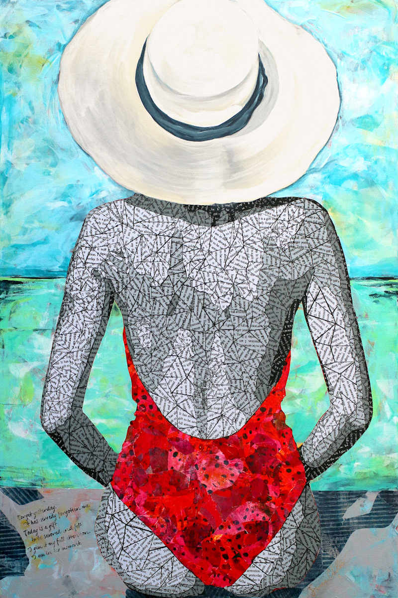 Forget Yesterday by Susan Clifton  Image: Phrase is "Forget yesterday. It has already forgotten me. today is a gift to be savored and felt. I give it my full attention. I am in the moment."