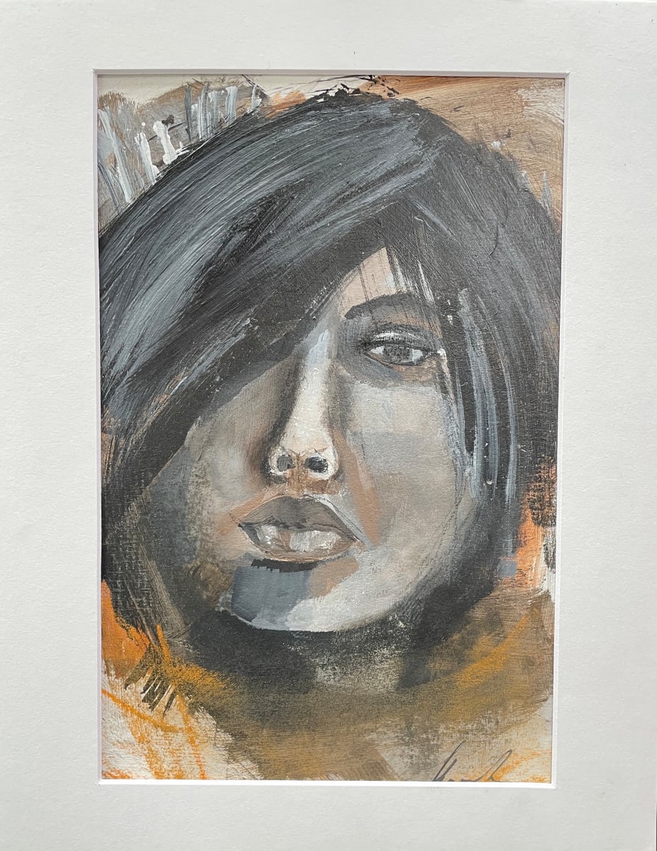 Somebody's Sister by Charlynn P Throckmorton  Image: Acrylic painting with other media on paper.