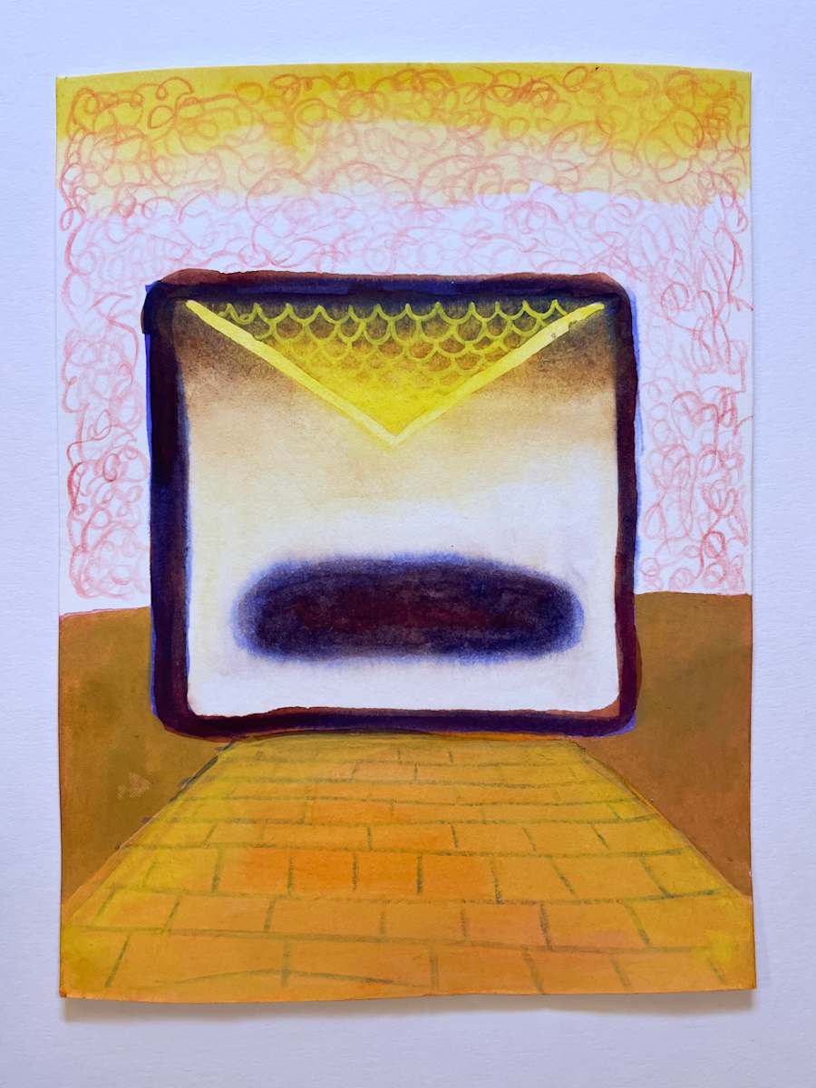 An Inverted Home is a Letter (Gold and Purple) by Carmel Dor, Image 2.