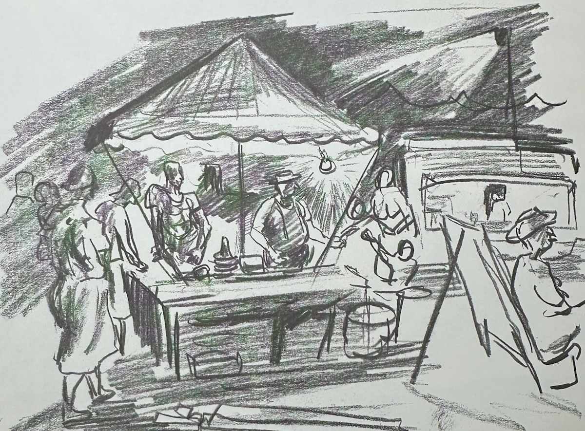 "Carnival at Night, The" Third Sketch by Fred Shane, Image 1.