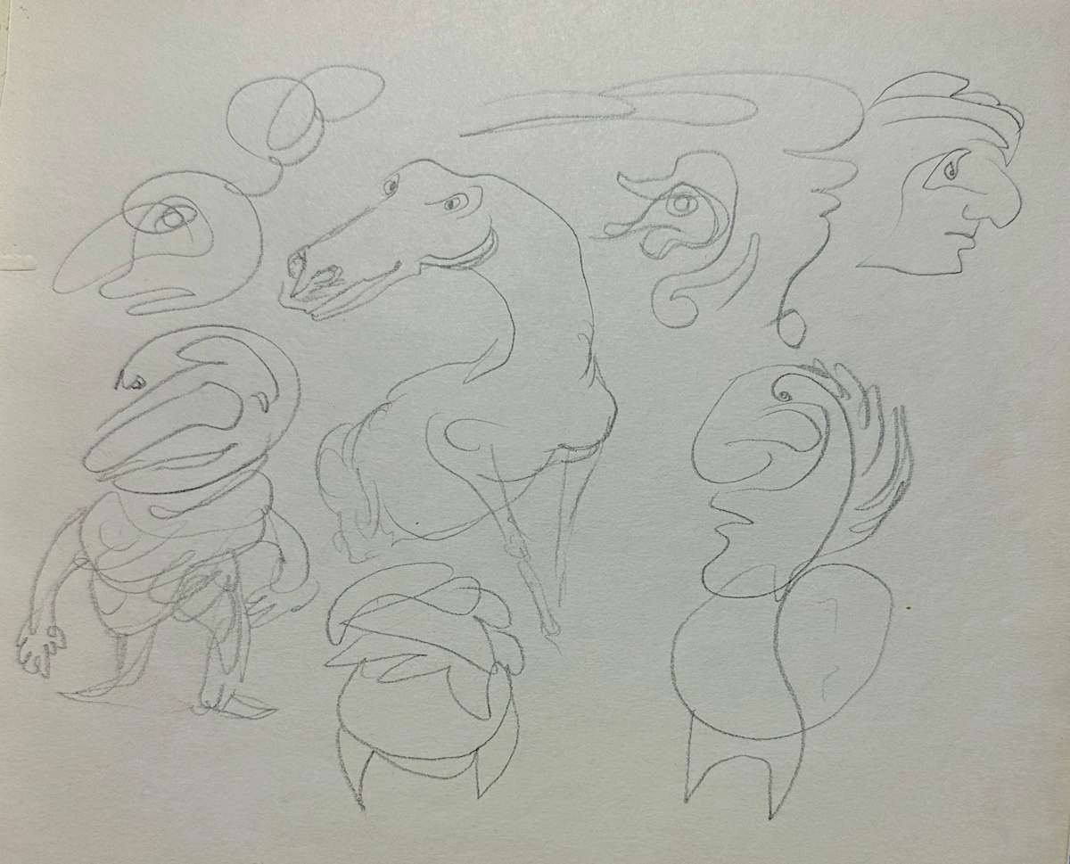 "Doodle Faces and a Monster" named by CLL by Fred Shane, Image 3.