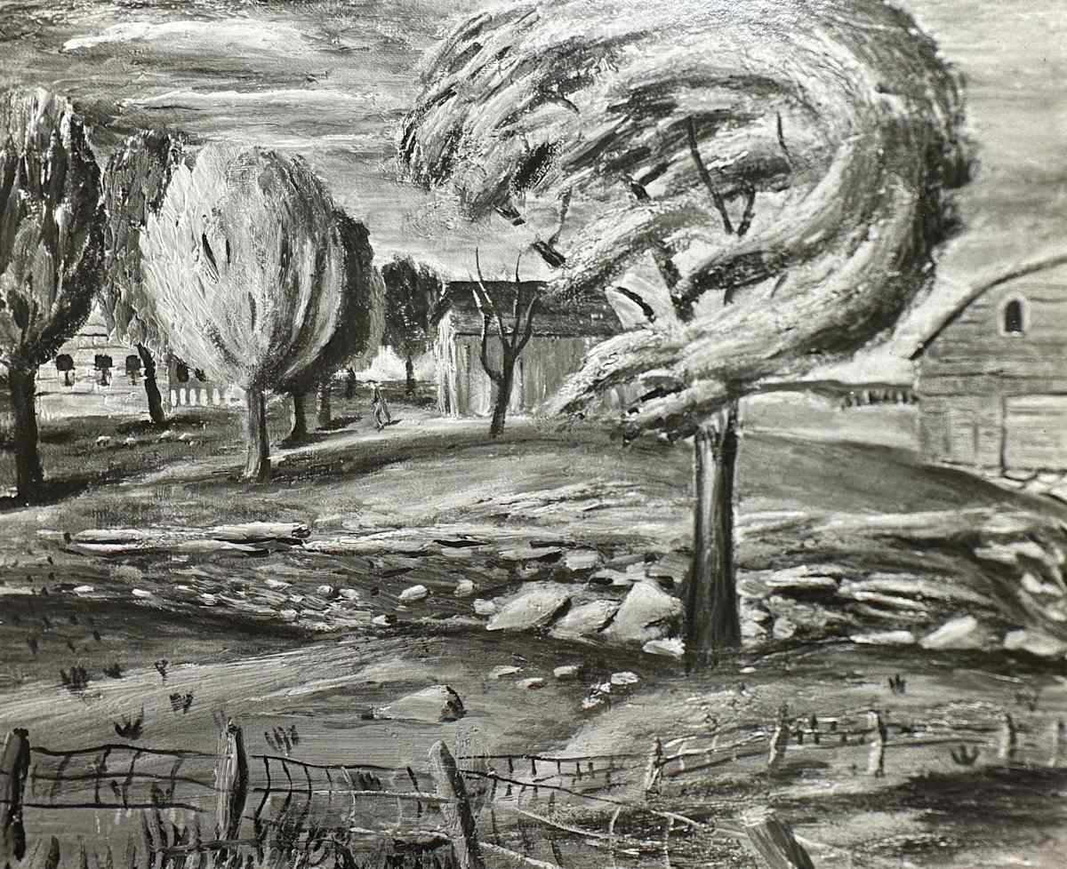 "Tree on a Windy Day" named by CLL by Fred Shane, Image 1.
