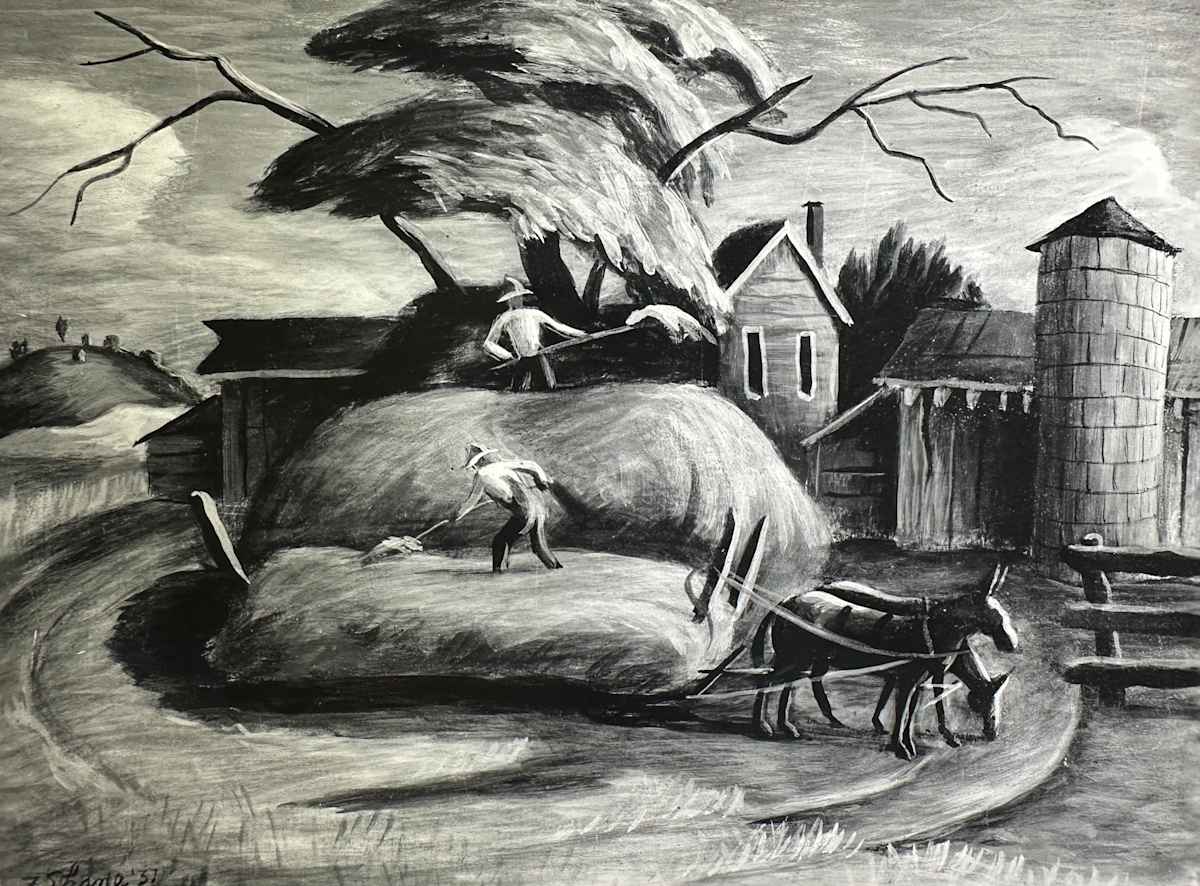 "Hay Wagon, The" named by CLL by Fred Shane, Image 1.