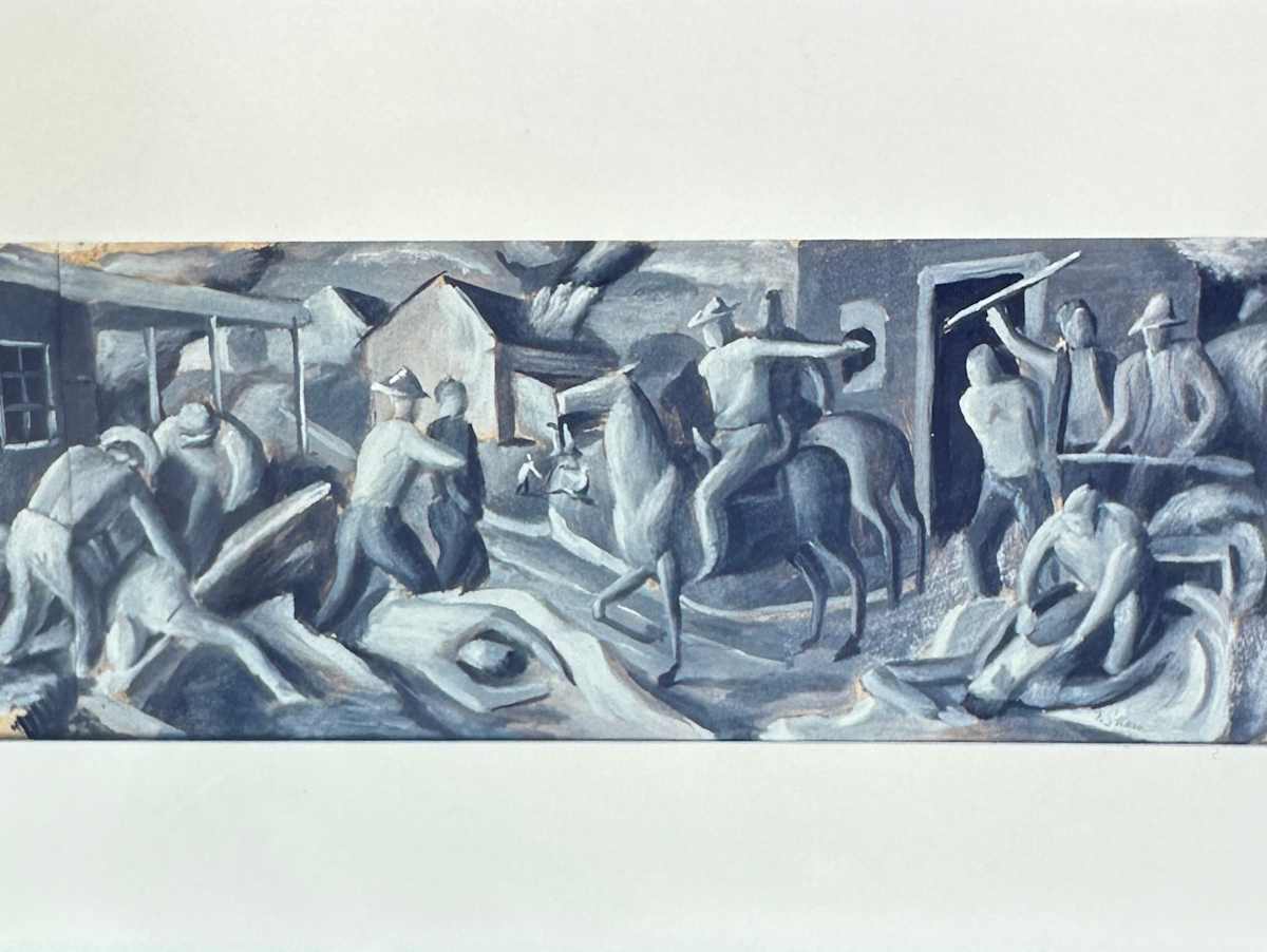 "Quantrill's Raid" Value Study by Fred Shane, Image 1.