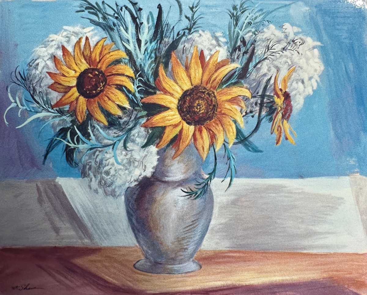 "Still Life: Sunflowers" by Fred Shane, Image 1.