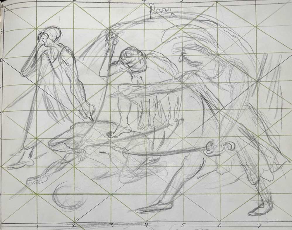"Beating the Prisoner, Sketch" named by CLL by Fred Shane, Image 2.