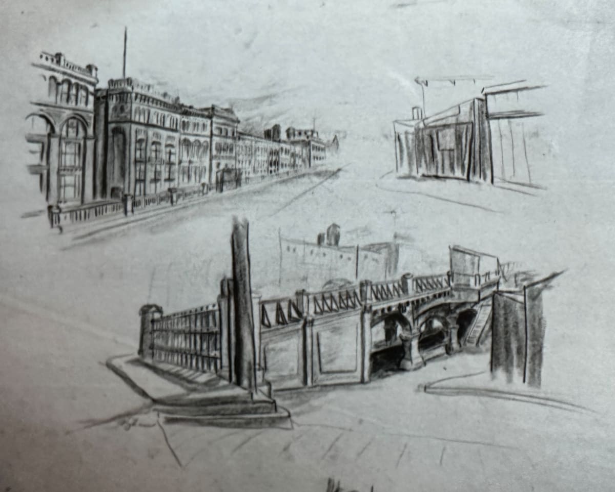"Perspective Study, City Streets" named by CLL by Fred Shane, Image 1.