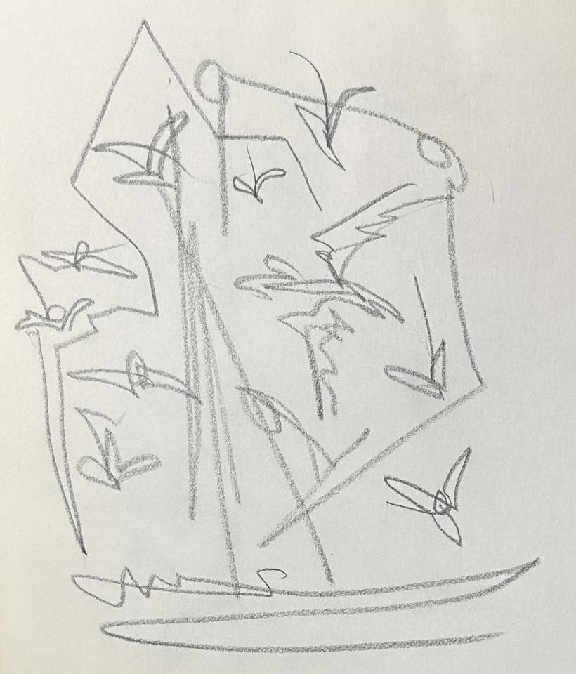 "Seagulls, Second Sketch" named by CLL by Fred Shane, Image 2.