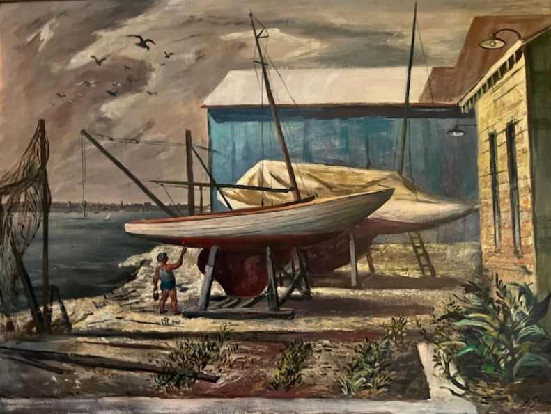 "Boat Repairs" named by CLL by Fred Shane, Image 1.