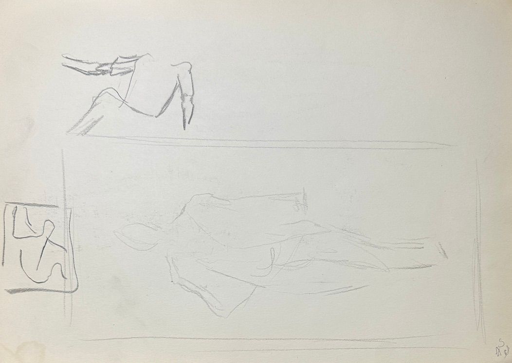 "Figure Sketch, Rough" named by CLL by Fred Shane, Image 1.