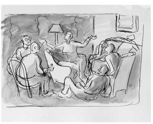 "Aesthetes, The' sketch by Fred Shane, Image 1.