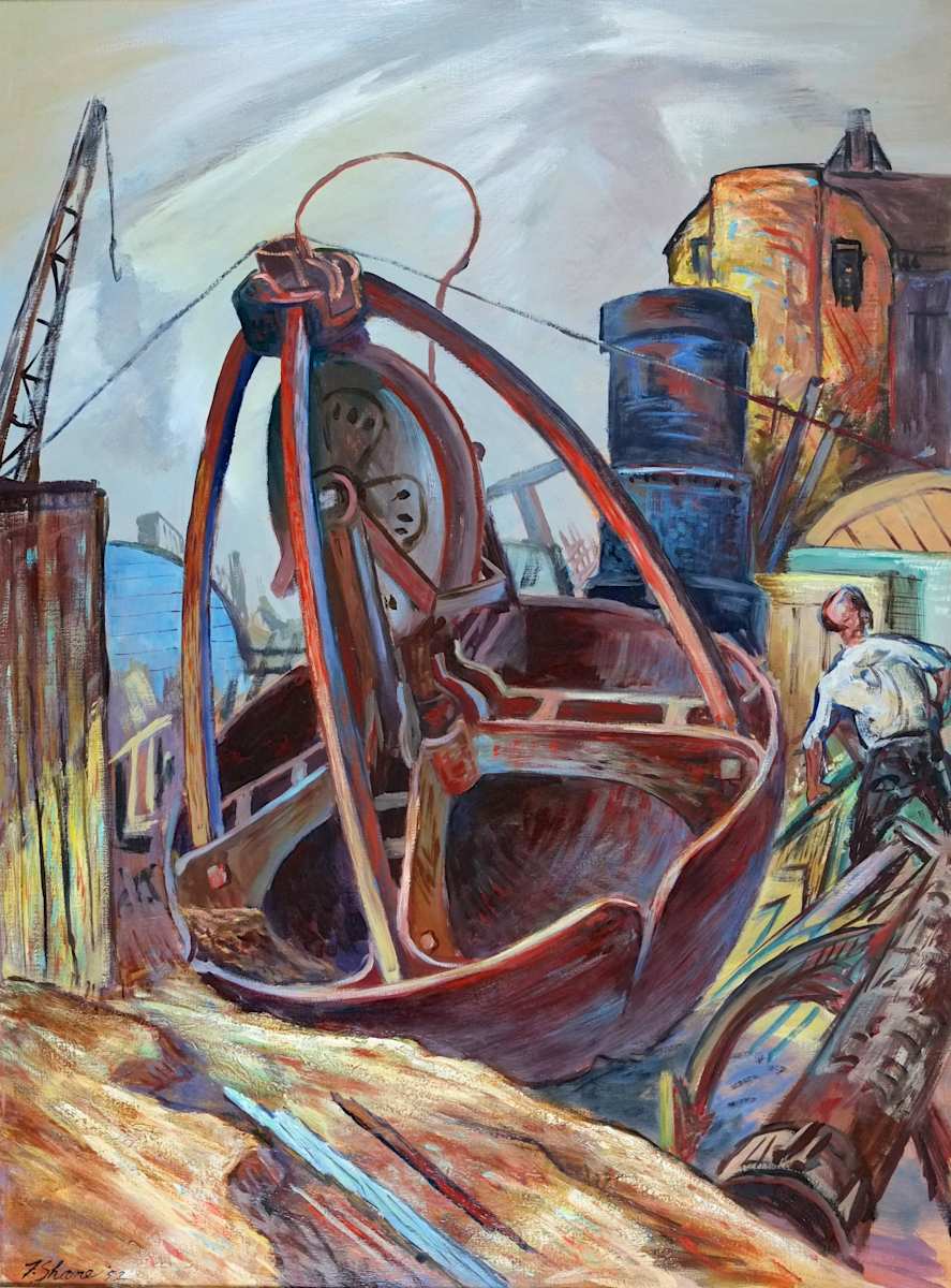 "Clamshell Dredge" by Fred Shane, Image 1.