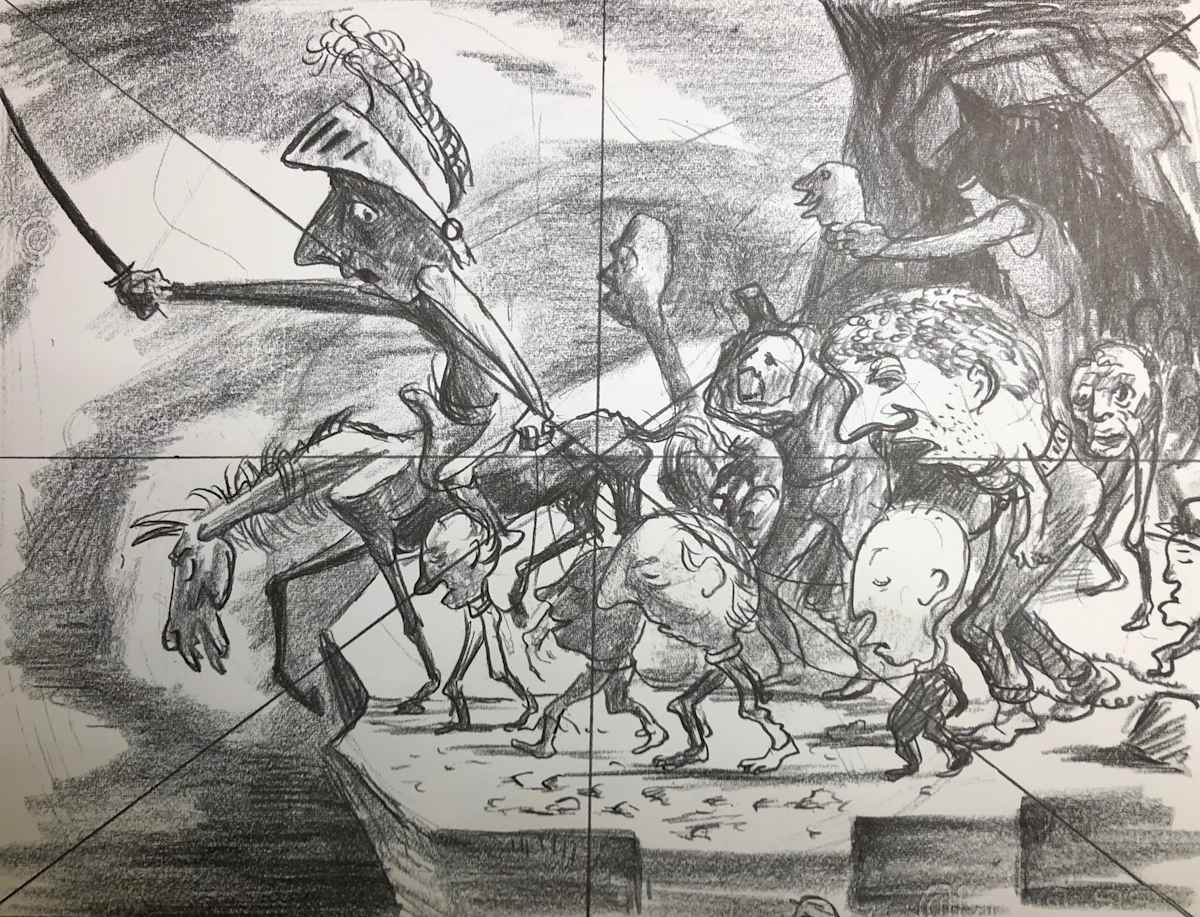 "Leader, The" sketch by Fred Shane, Image 1.