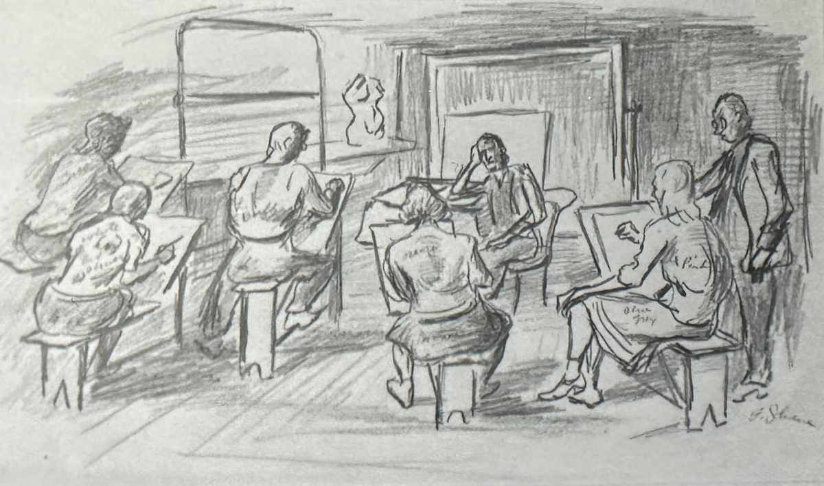 "Drawing Class" by Fred Shane, Image 1.