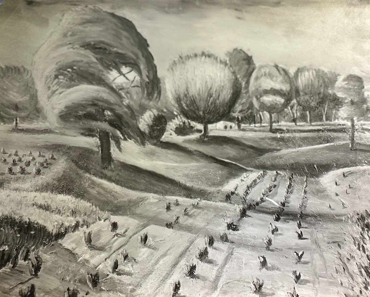 "Trees and Crops" named by CLL by Fred Shane, Image 1.