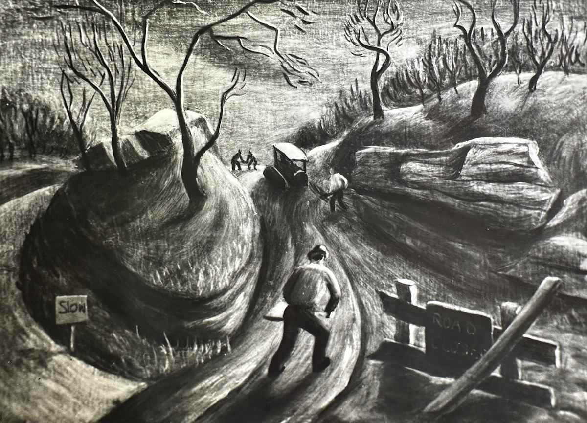 "Road Work" Painting, named by CLL by Fred Shane, Image 1.