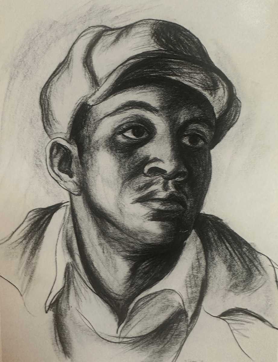 "Portrait: Arthur Vanes" Study for "Coon Hunter" by Fred Shane, Image 1.