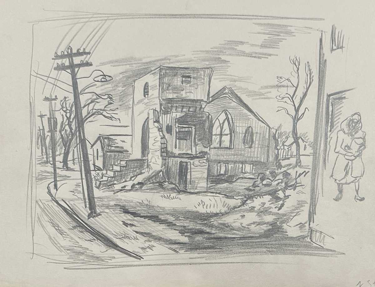"Sharp End, Sketch 1" named by CLL by Fred Shane, Image 1.