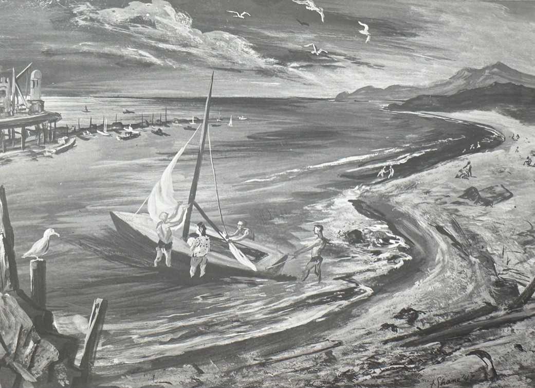 "Furling the Sail Before the Storm" by Fred Shane, Image 1.