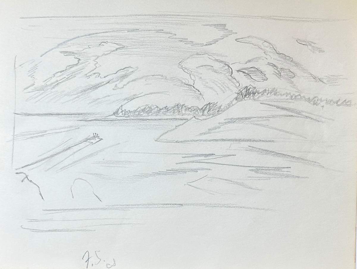"Landscape: Rough Sketch" named by CLL by Fred Shane, Image 1.