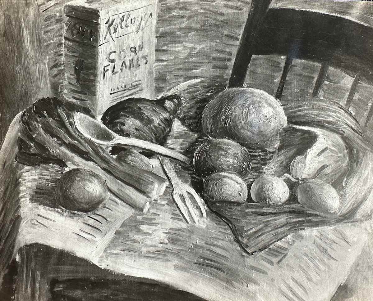 "Still Life: Kellogs Corn Flakes" named by CLL by Fred Shane, Image 1.