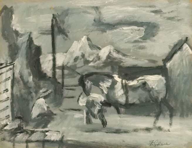 "Shoeing the Horse" by Fred Shane, Image 1.