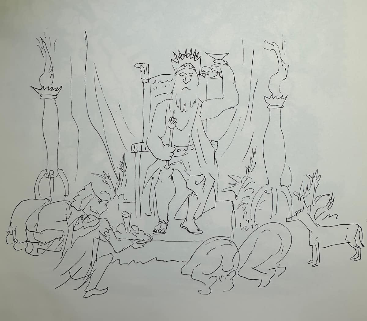 "Obeisance", Automatic drawing by Fred Shane, Image 1.