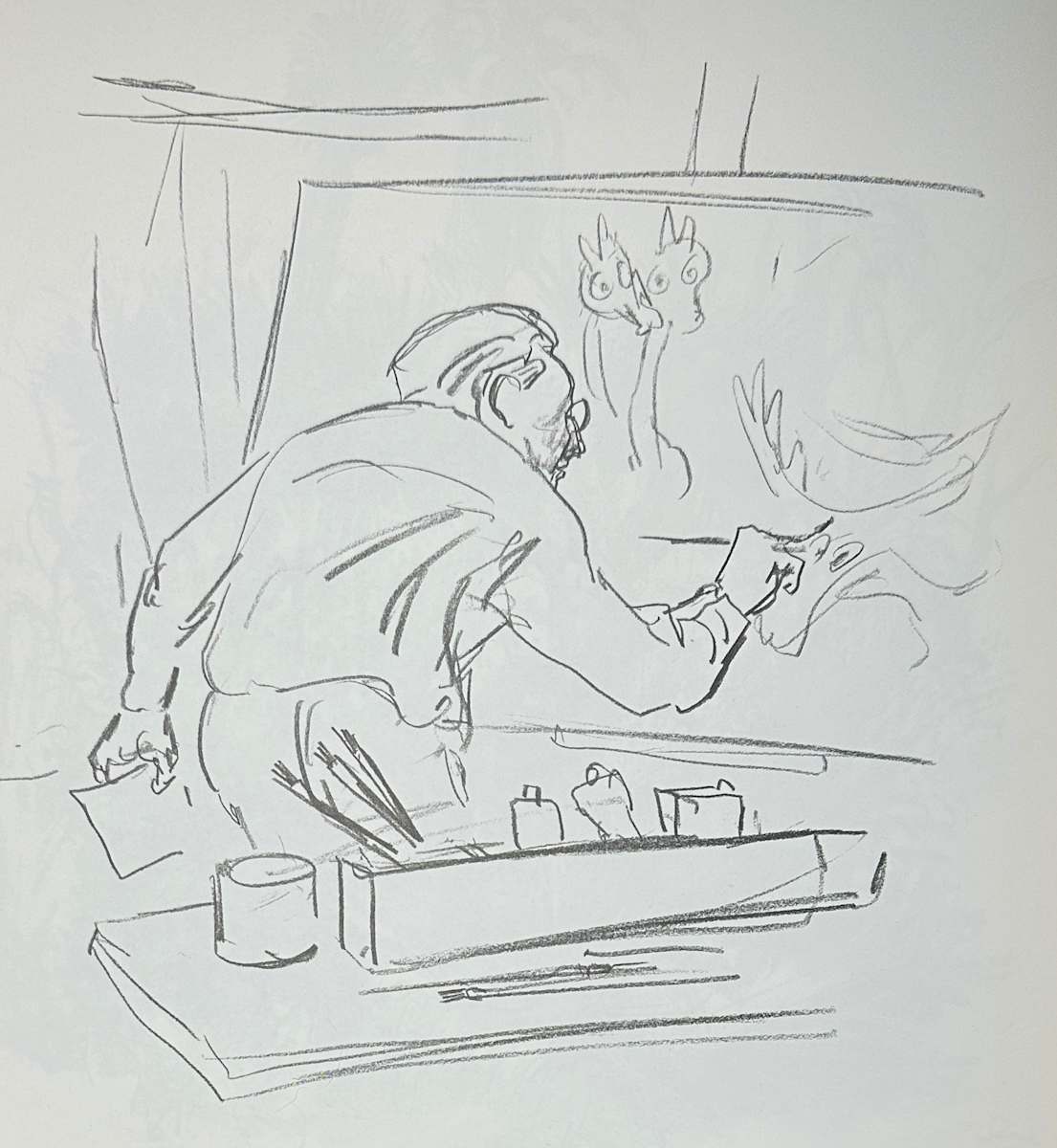 "Milt Gross Painting" by Fred Shane, Image 1.