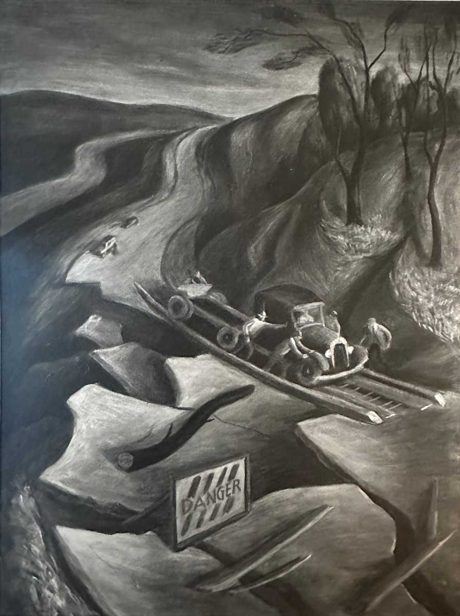 "Highway Washout" by Fred Shane, Image 1.