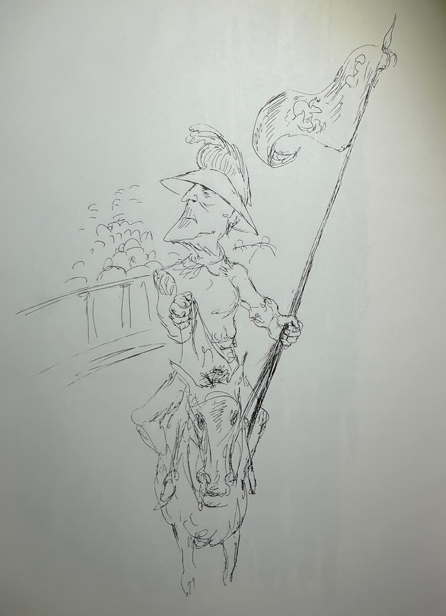 "Standard Bearer, The" Automatic drawing by Fred Shane, Image 1.