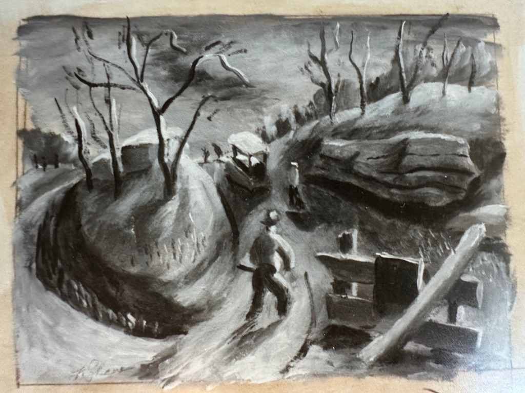 "Road Work" Value Study/Sketch, named by CLL by Fred Shane, Image 1.