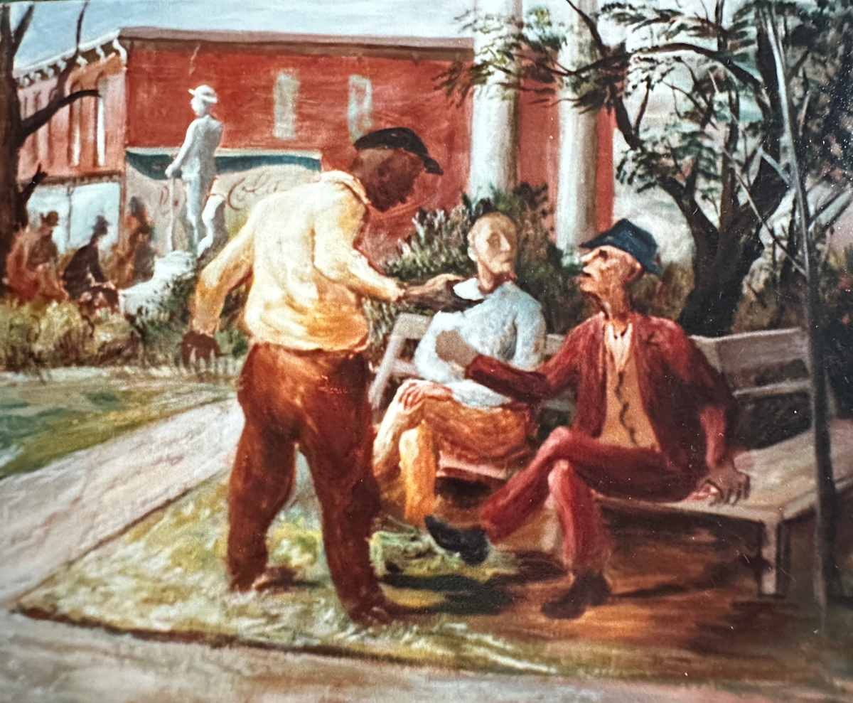 "Three Men at Courthouse in Columbia, MO" by Fred Shane, Image 1.