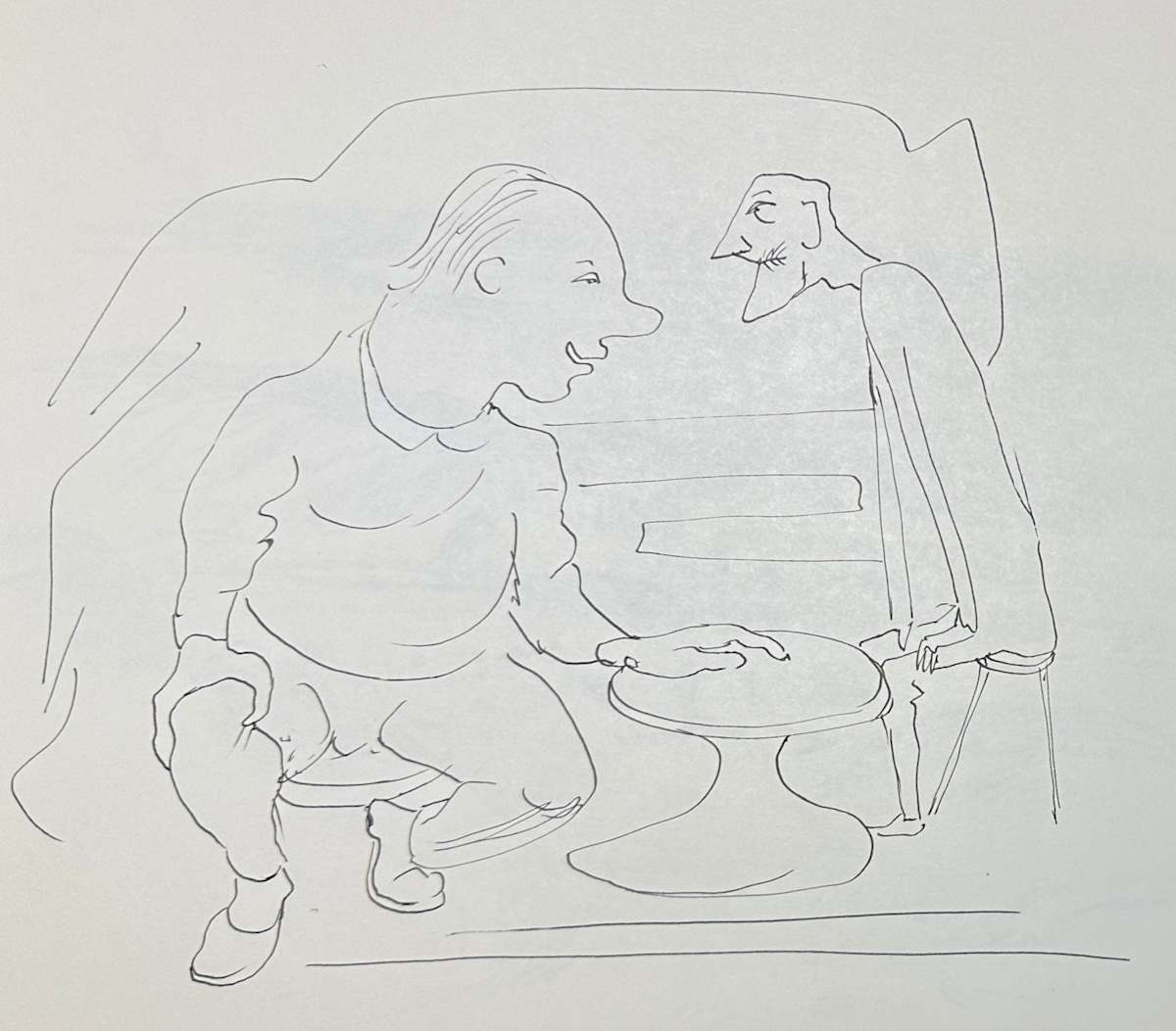 "Two Men at a Table" named by CLL by Fred Shane, Image 1.