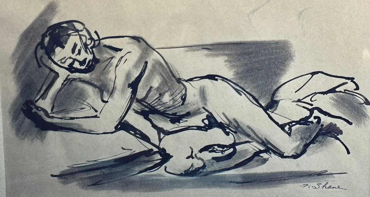 "Reclining Model with Head on Hand" named by CLL by Fred Shane, Image 1.