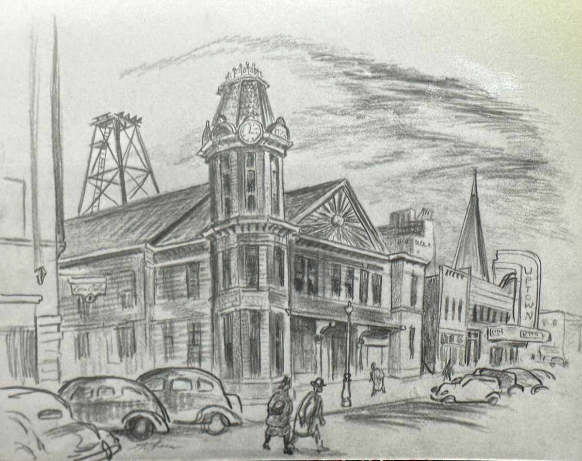 "Uptown" sketch, named by CLL by Fred Shane, Image 1.