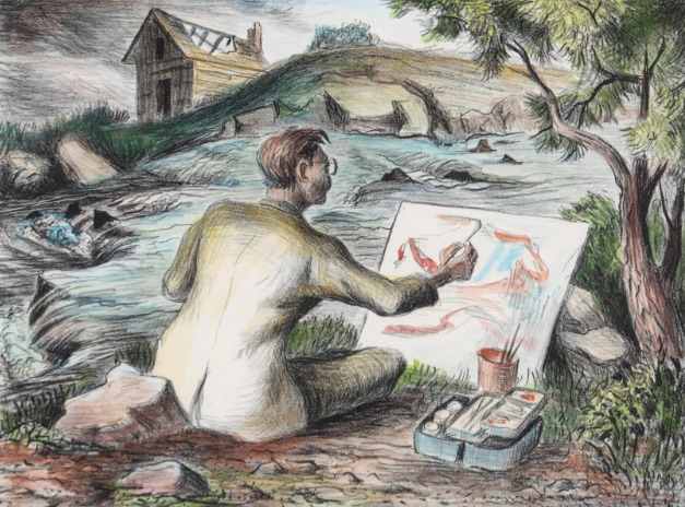 "Bruce Mitchell Painting" by Claudia Lohnes, Image 1.