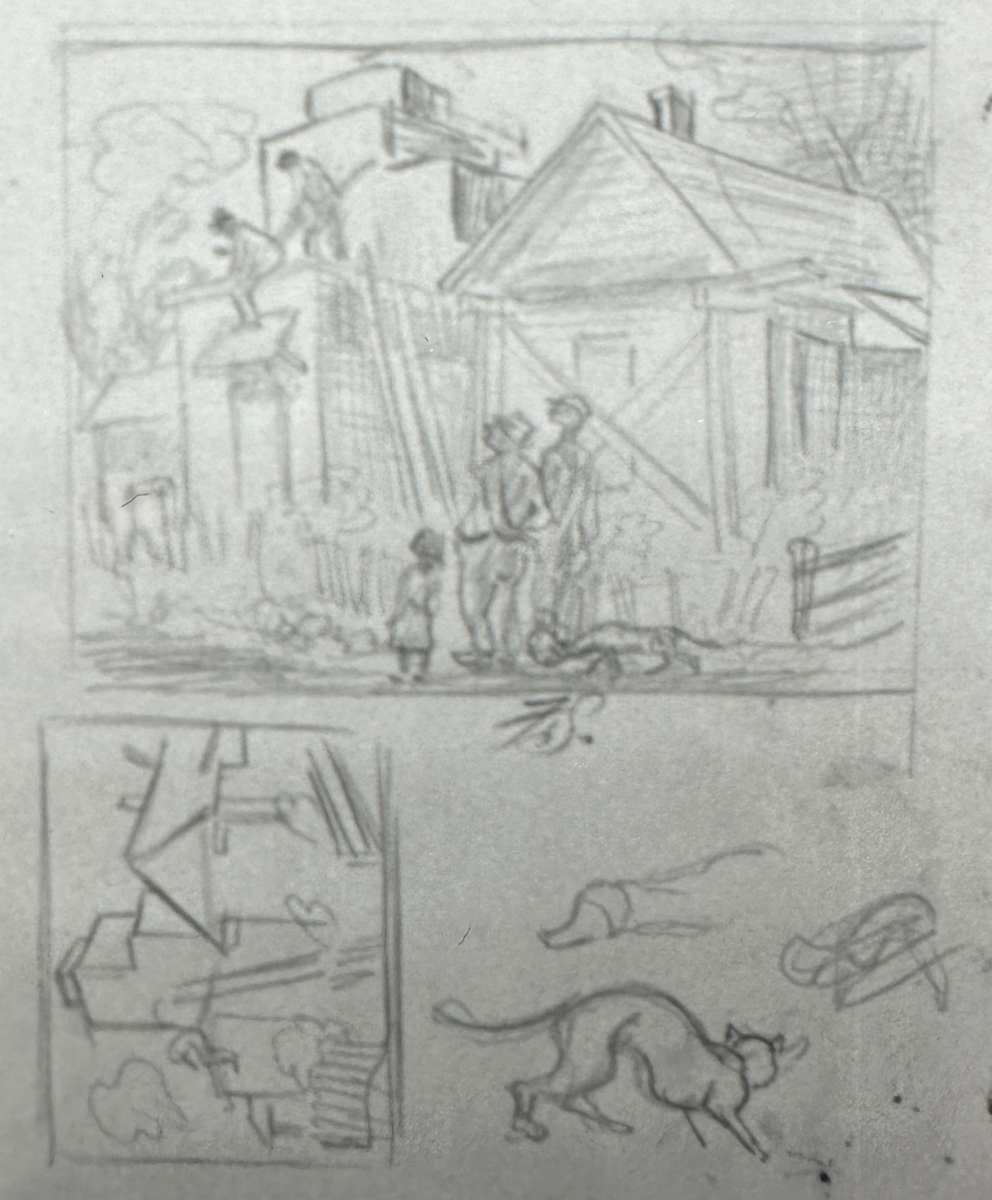 "House Repairs, Cat Sketch" by Fred Shane, Image 1.