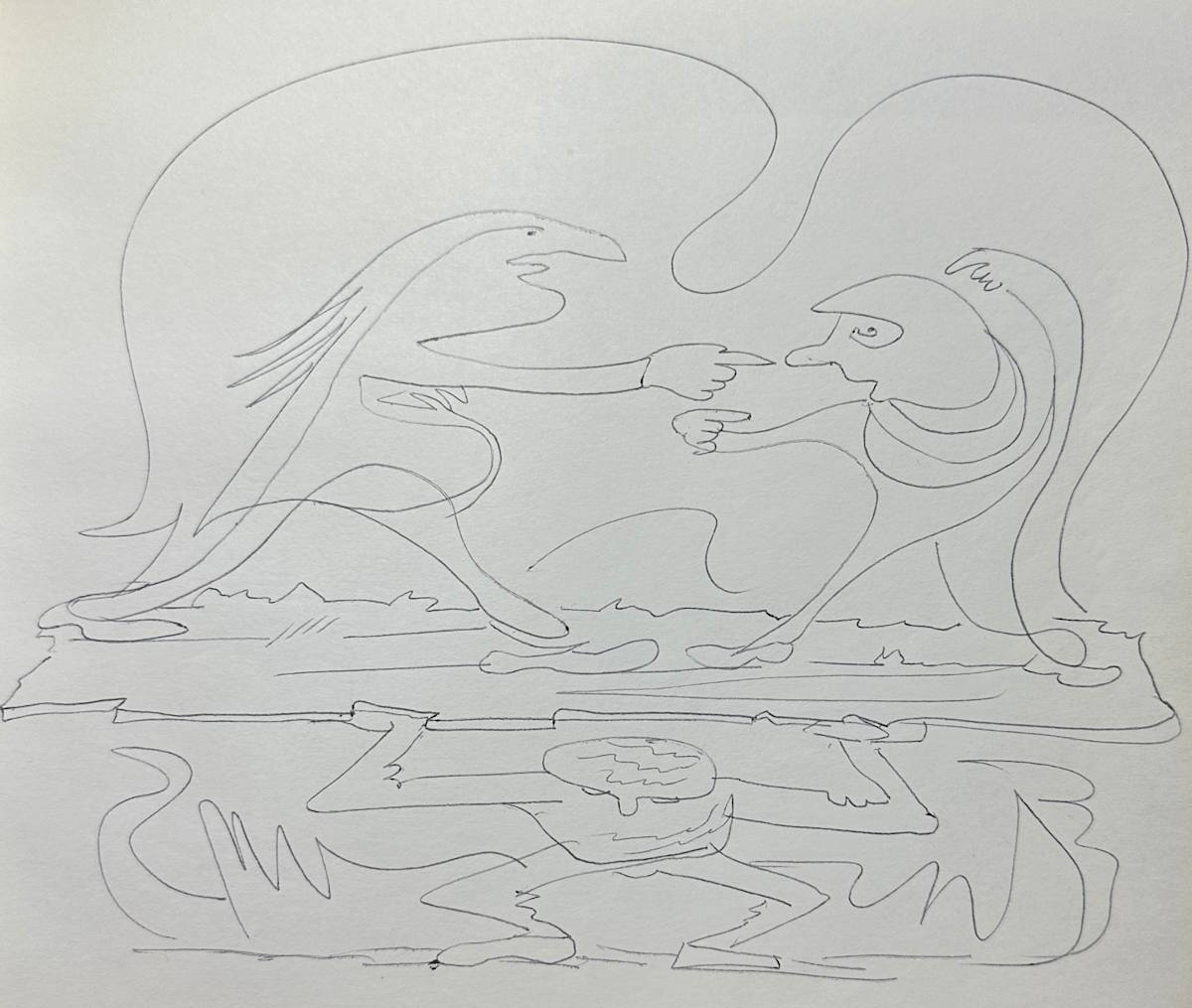 "Sparring Doodle Men" named by CLL by Fred Shane, Image 1.