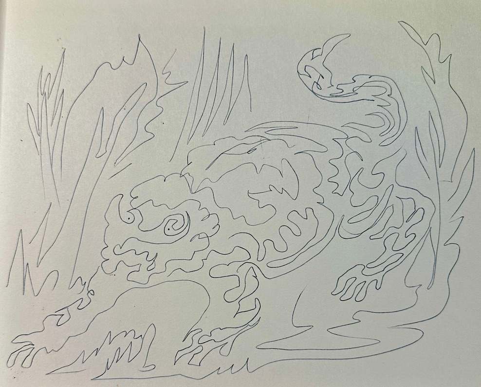 "Crouching Tiger - Doodle" named by CLL by Fred Shane, Image 2.