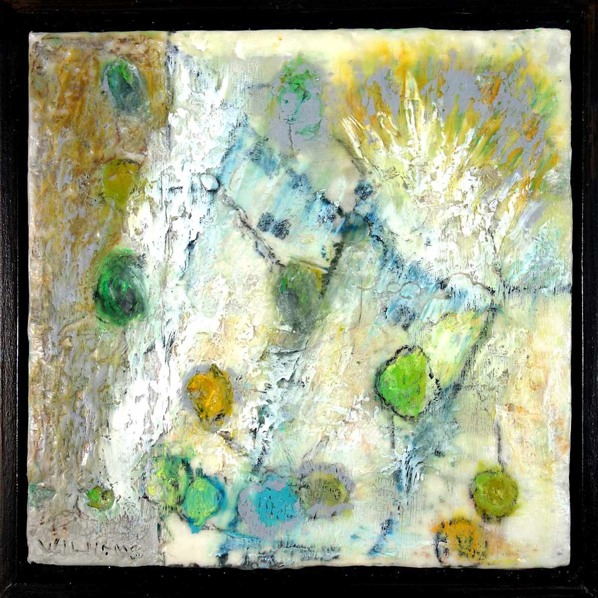 Birds Eye View  1 by Shirley Williams  Image: Bird's Eye View - small framed encaustic