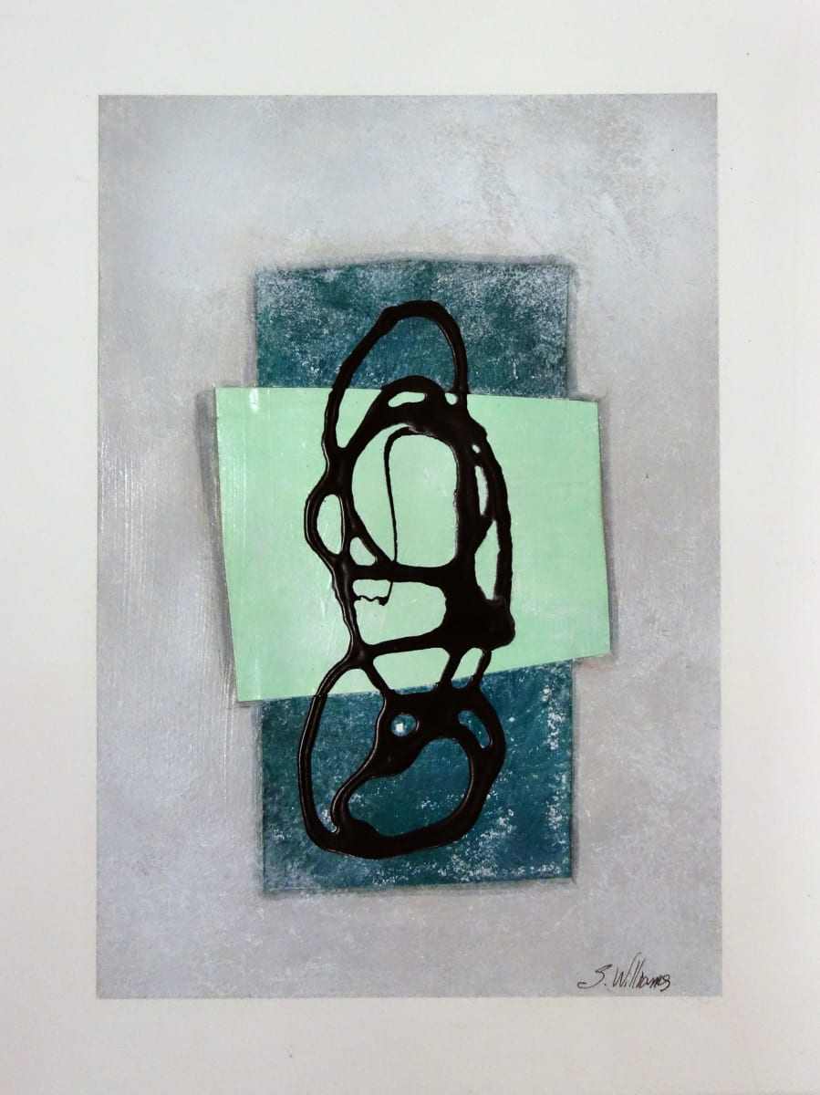 Buried Treasure by Shirley Williams  Image: Buried Treasure matted collage ready to frame