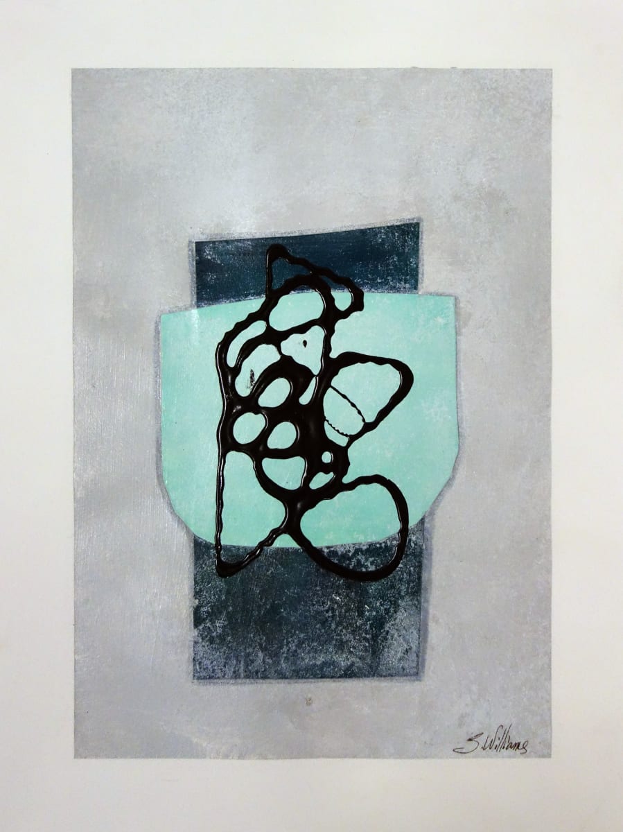 Buried Treasure by Shirley Williams  Image: Buried Treasure in Blue Green matted and ready to frame
