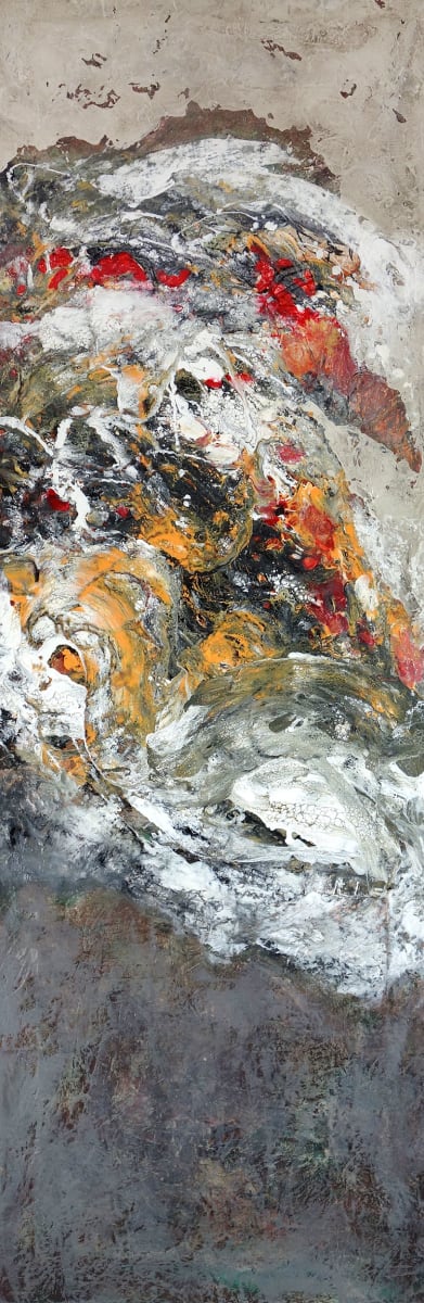 Autumn Wind by Shirley Williams  Image: Autumn Wind a narrow abstract canvas