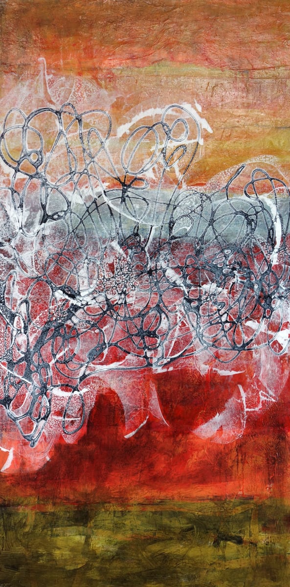 Summer Sunset by Shirley Williams  Image: Summer Sunset painting on canvas