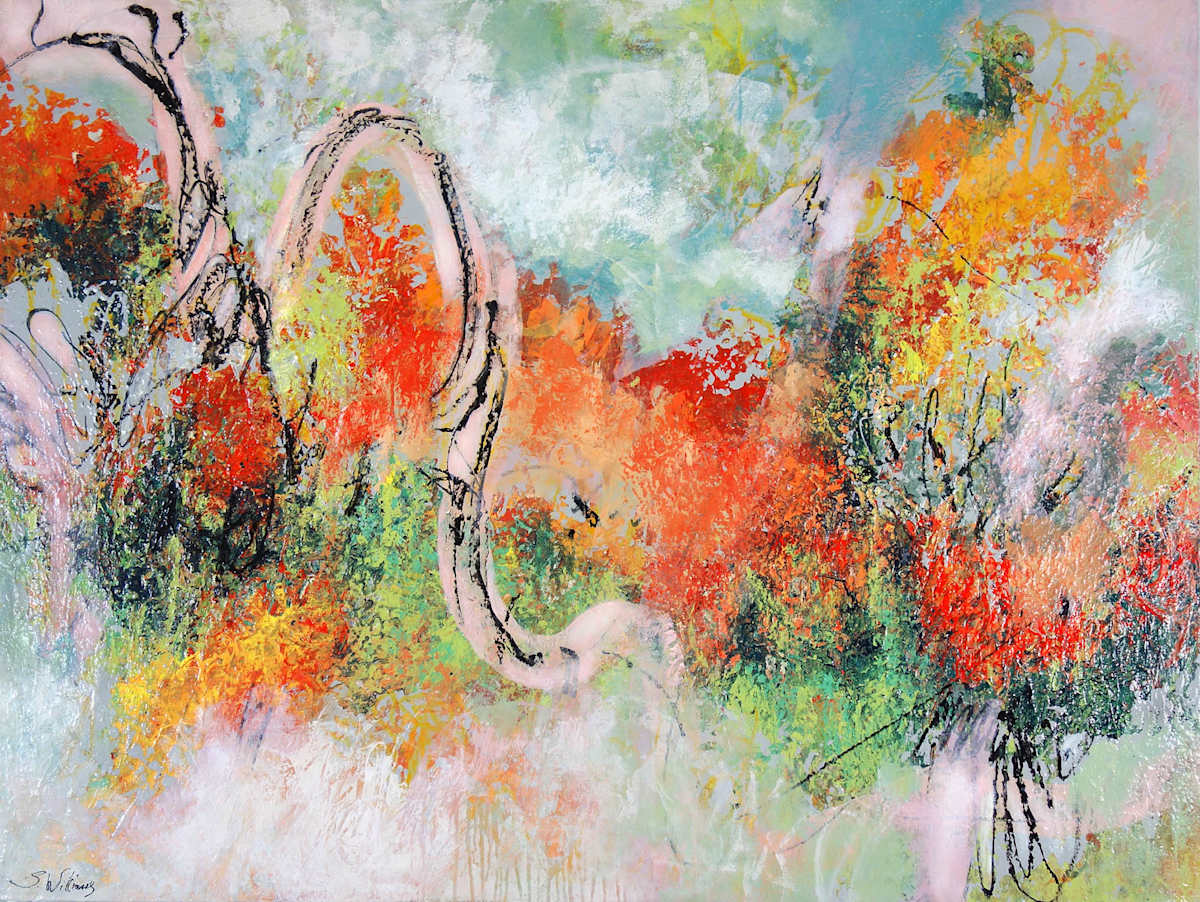 Tangerine Dream by Shirley Williams  Image: Tangerine Dream acrylic painting on canvas