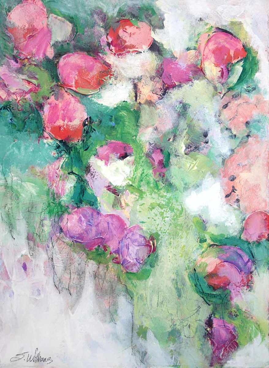 Flower Power Study 6 by Shirley Williams  Image: Flower Power Study 6 acrylic on paper
